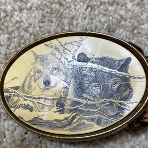 Barlow solid brass buckle with belt